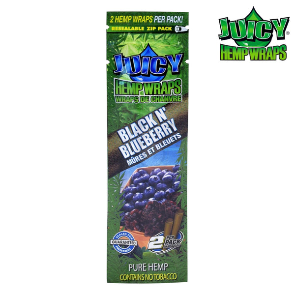 Juicy (Juicy Jays) Hemp Wraps - Black & Blueberry 2/pack - SmokeTime