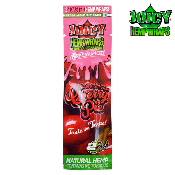 Juicy (Juicy Jays) Hemp Wraps Terp Enhanced Cherry Pie 2/pack - SmokeTime