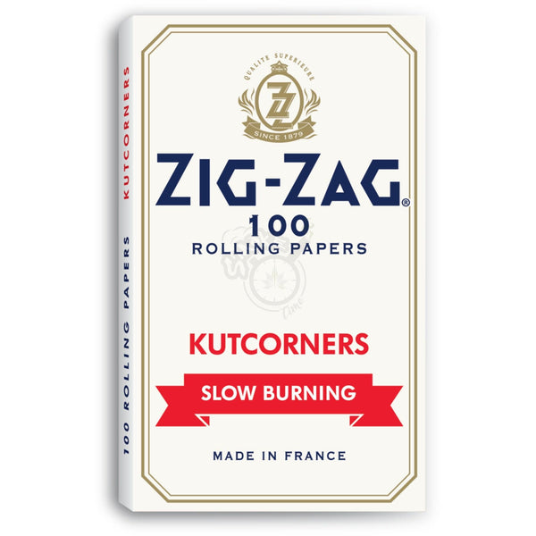 Zig Zag Rolling Papers - Single-Wide Size White Kut-Corners 100/pack - SmokeTime