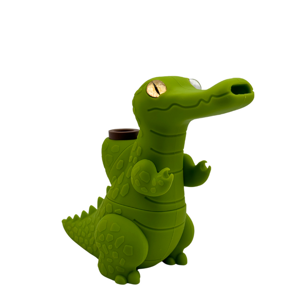 6" Arsenal Standing Alligator Water Pipe - Assorted Colors (H252)