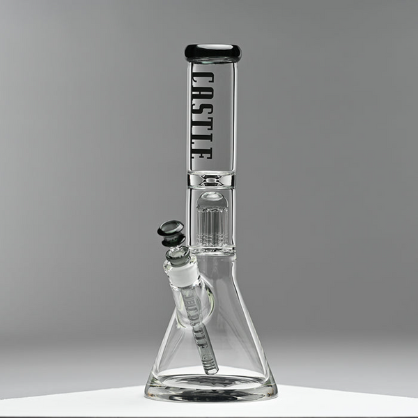 14" 8 Arm Beaker Bong (Grey)