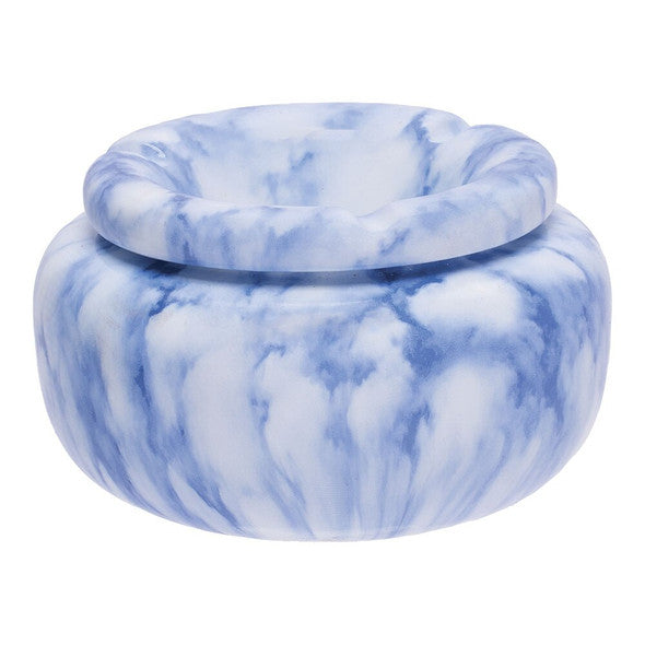 5" Fujima Moroccan Ceramic Ashtray - Marble Blue (AT945)