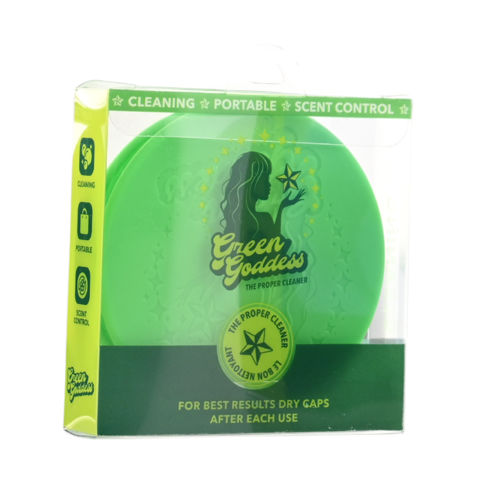 Green Goddess Silicone Glass Cleaning Cap – SmokeTime