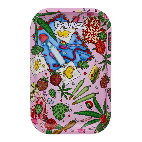 G-Rollz Amsterdam Picnic Valentines Metal Rolling Tray (GR3301F)