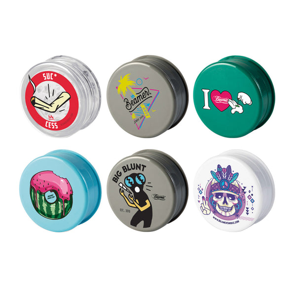 Beamer 3-Piece 63mm Virgin Acrylic Grinders - ASSORTED DESIGNS (GR898PRM)