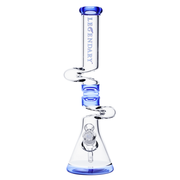 18" 7mm Legendary Wave Twist Beaker Bong (LG-375)