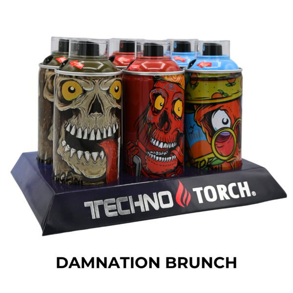 Techno Small Spray Can Torch Lighters - Assorted Styles