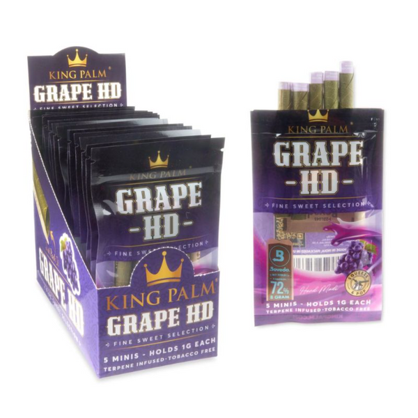 King Palm Mini Flavored Leaf Tubes Grape HD 5 Per Pack