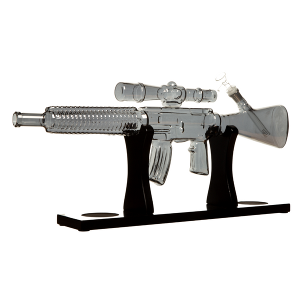 24" Machine Gun Bong - Includes Wooden Display Stand (MB1417)