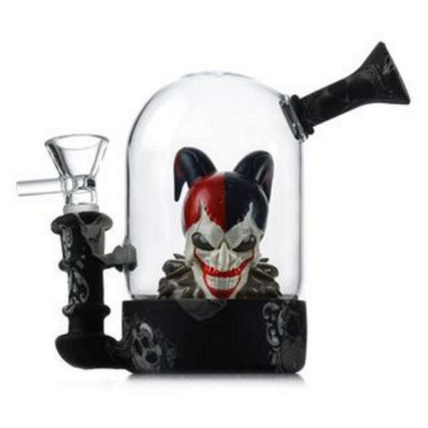6" Evil Clown Silicone/Glass Bong (SP1125)