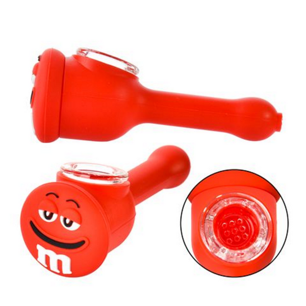 M&M Chocolate Silicone Handpipe (SRS1140)