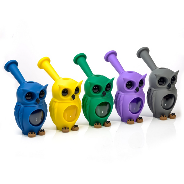 5" Owl Silicone Water Pipe (SRS1021)