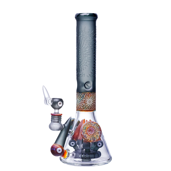 Cheech 14" You Can See Me Sandblasted Beaker With Artwork (CHE-276)