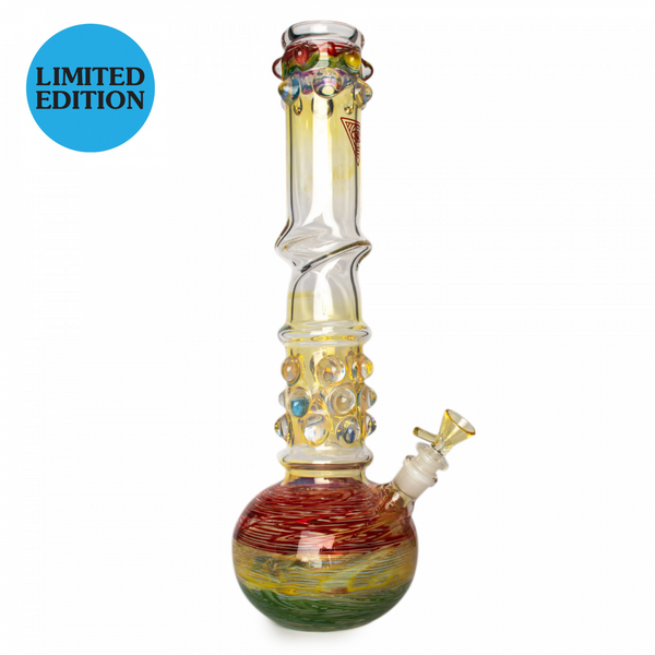 Red Eye Glass 16" Mega Marble Bubble Base Water Pipe -LIMITED EDITION (REG061)