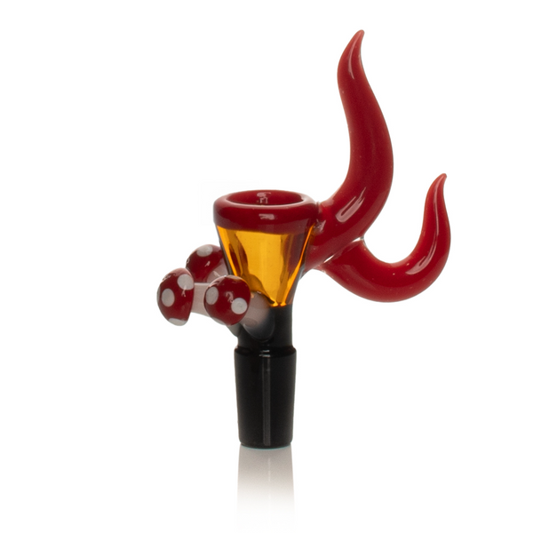 14mm Red Eye Glass Mushroom Cluster Pull-Out (193)