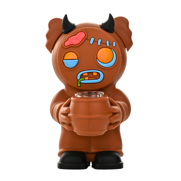 5.5" Zombie Gingerbread Man Silicone Waterpipe (SZ-AR-H429)