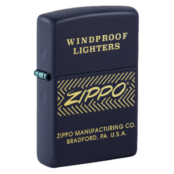 ZIPPO NAVY MATTE WINDPROOF DESIGN