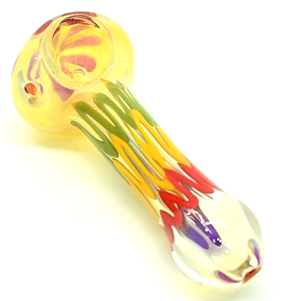 4.5" PYREX PIPE Rasta color