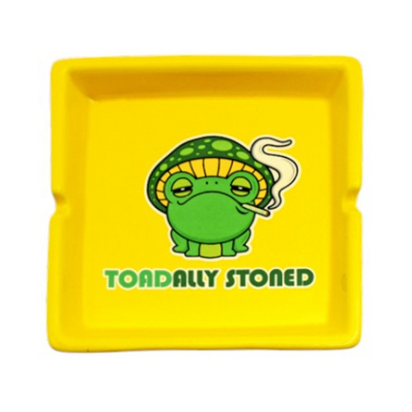 4.7" x 4.7" - Toadally Stoned Ceramic Ashtray