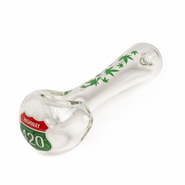 Red Eye Glass® 4.5" Highway 420 Spoon Hand Pipe in a Collectible Tin