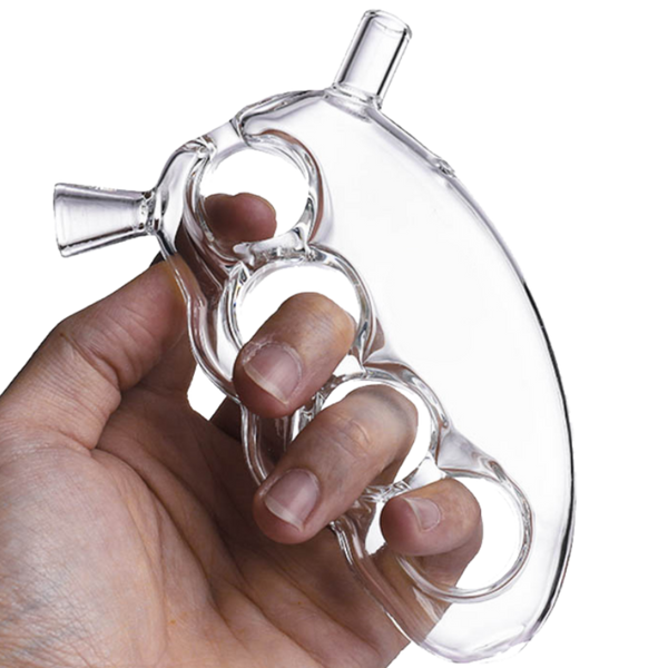 13cm Glass Knuckle Bubbler