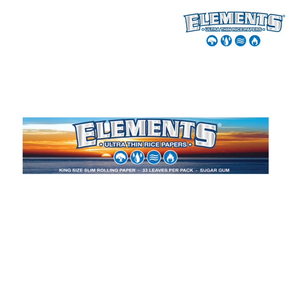 Elements Ultra Thin Rice Papers - King Size Slim Rolling Paper 32/pack