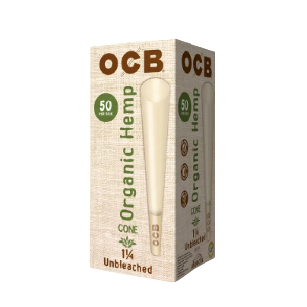 OCB Organic Hemp 1 1/4 Cones Size 50/pack