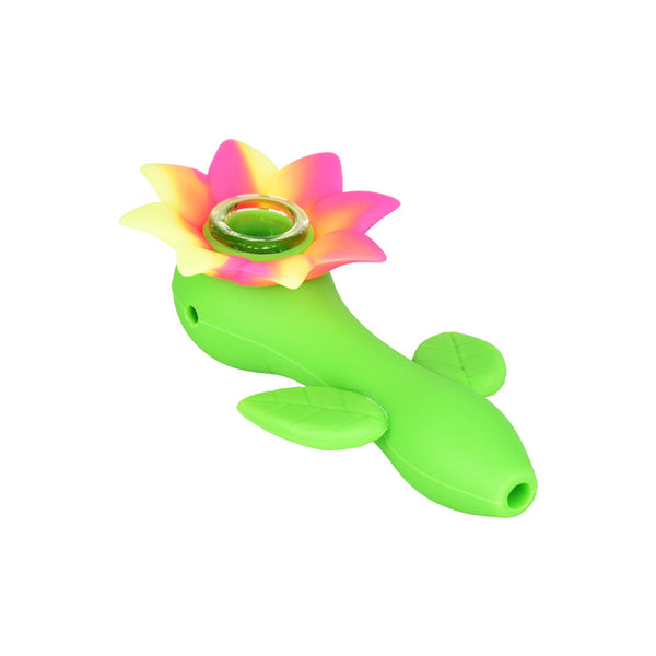4.75" Sunflower Silicone Hand Pipe - Assorted Colors (PP4491)