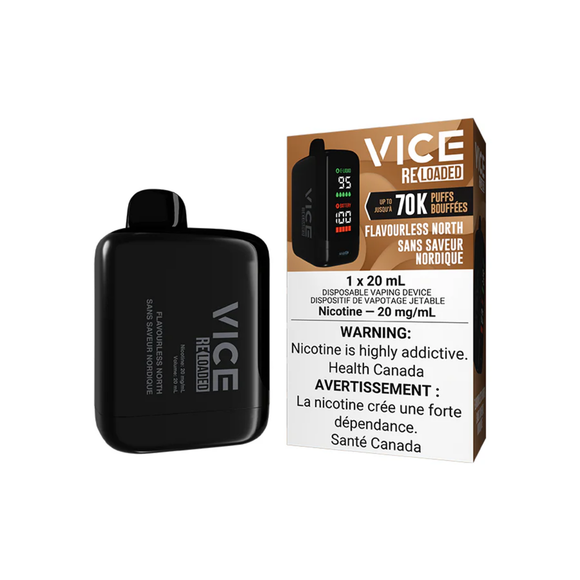 VICE RELOADED DISPOSABLE - FLAVOURLESS/FLAVOURELSS NORTH [NB]  SmokeTime