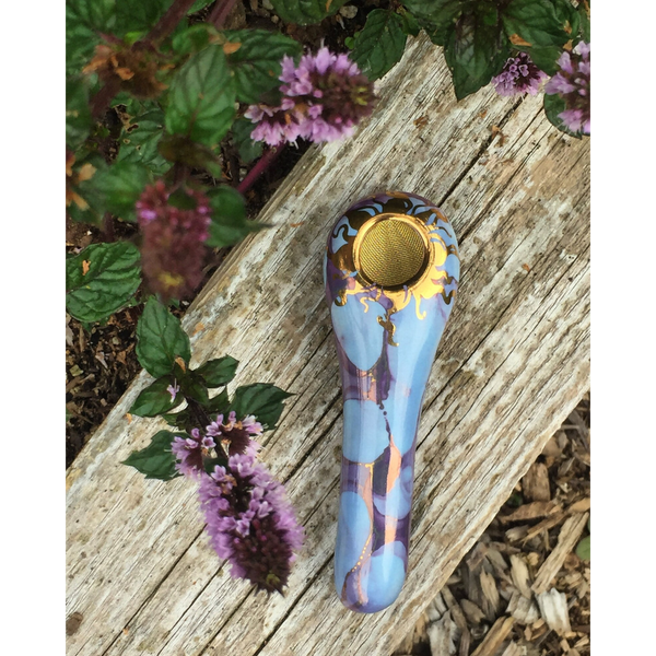 Porcelain Gold Spoon Light Blue (PP5584LB)