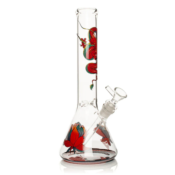 Red Eye Glass® 12" Yin-Yang Dragon Water Pipe (REG149)
