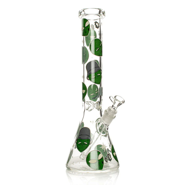 Red Eye Glass® 15" 7mm Thick Alien Glow-in-the-Dark Water Pipe (REG157)