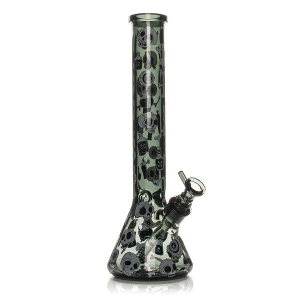 Red Eye Glass® 15" 7mm Thick Catacombs Water Pipe (REG168)