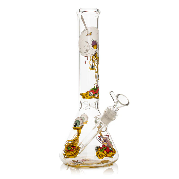 Red Eye Glass® 12" Spaghetti Skull Water Pipe (REG197)