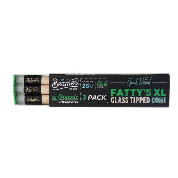Rolling Cones Beamer "Fatty's XL" Organic Glass-Tipped 3 Pack 109mm (skh8002b)
