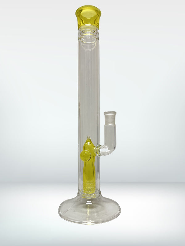 Titz glass 16" straight tube with specialized percolator in Yellow Colour