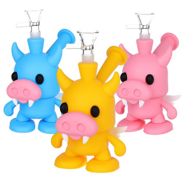 6" Vampire Cow Silicone Bubbler - Assorted (PP5410)