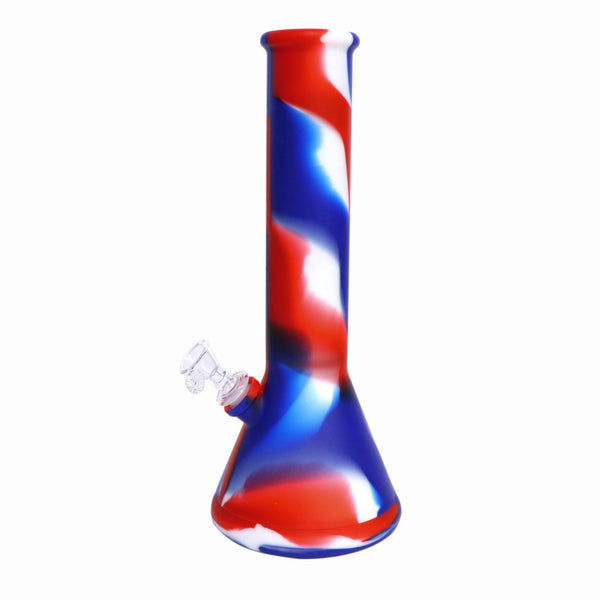 12" Silicone Water Pipe with Beaker Base - SmokeTime