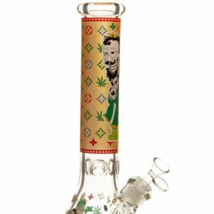 14" 7mm Flunkies Glass Beaker Bong (MB 762) - SmokeTime
