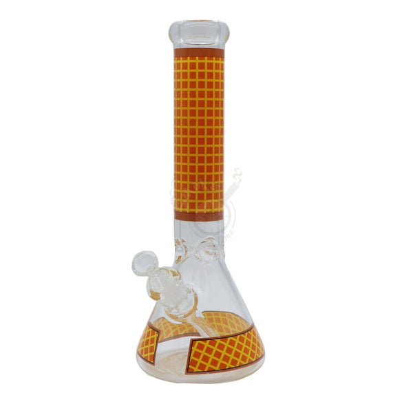 14" Checkered Design Beaker - SmokeTime