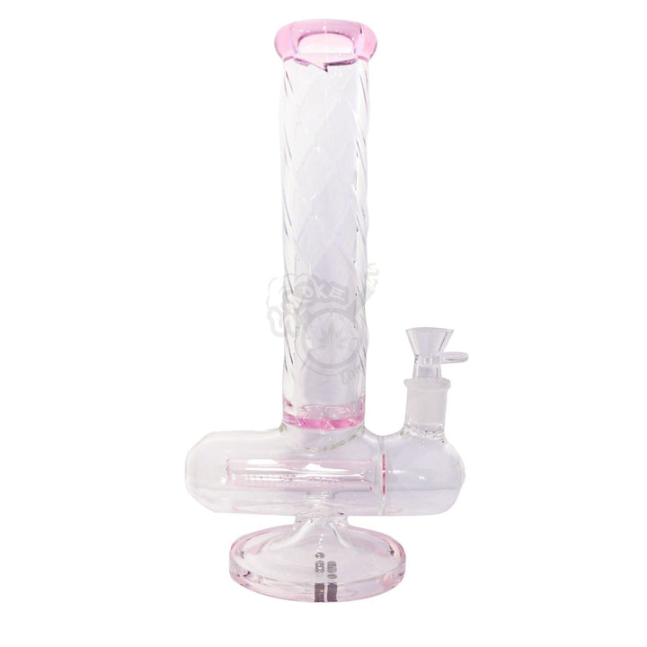 14" Water Pipe with inline Perc and Twisted Neck Design (GP1815) - SmokeTime