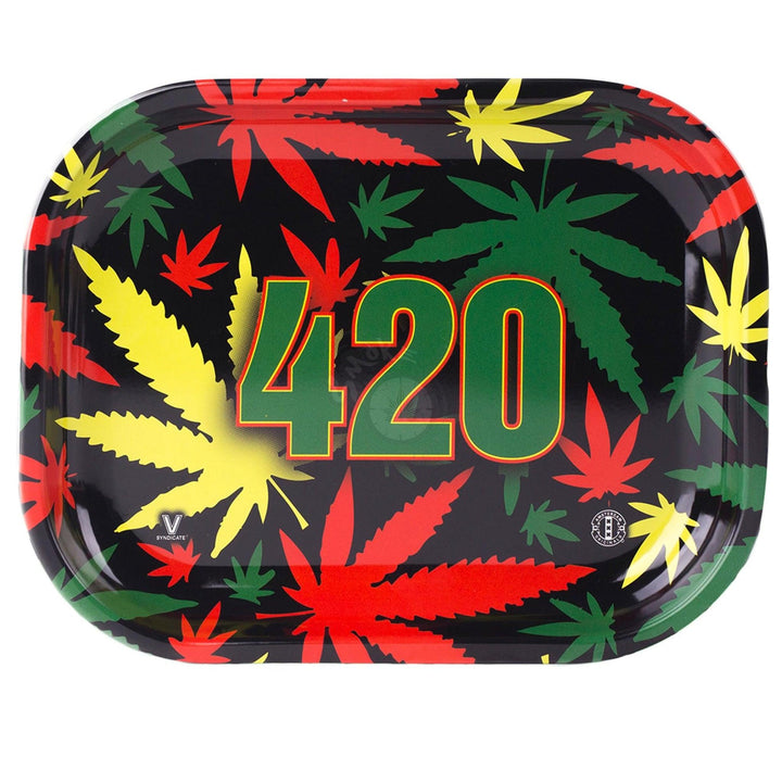 420 Rasta Metal Tray - SmokeTime