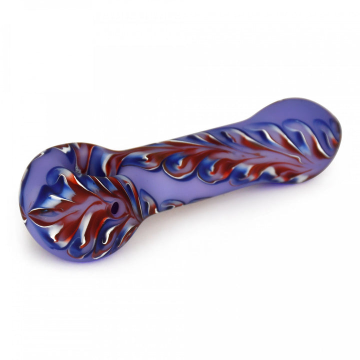 4.5" Frosted Purple 1/2 Paisley Hand Pipe - SmokeTime