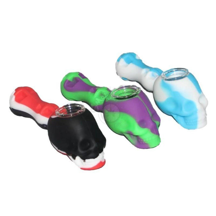 5" Silicone Skull Pipe With Accessories (SRS-708) - SmokeTime