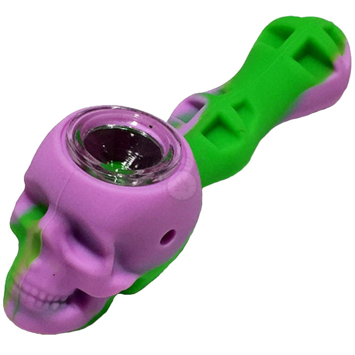 5" Silicone Skull Pipe With Accessories (SRS-708) - SmokeTime