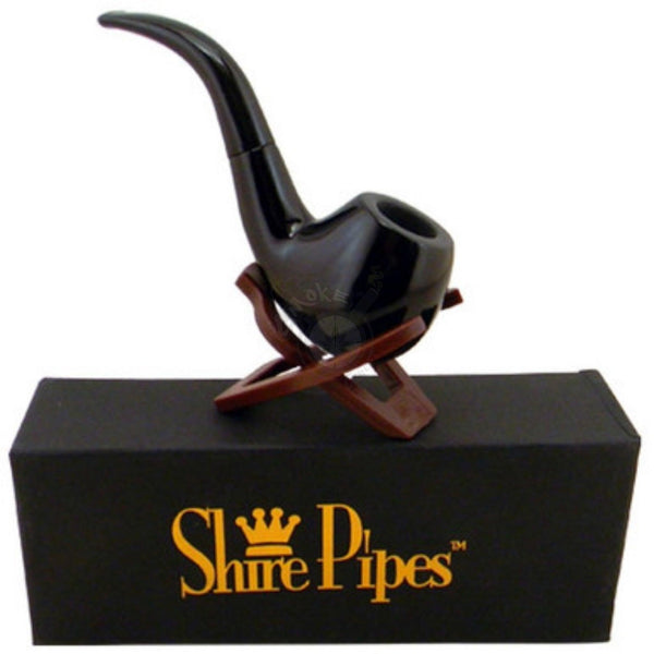 5.5" Bent Ebony Shire Pipe (PP94) - SmokeTime