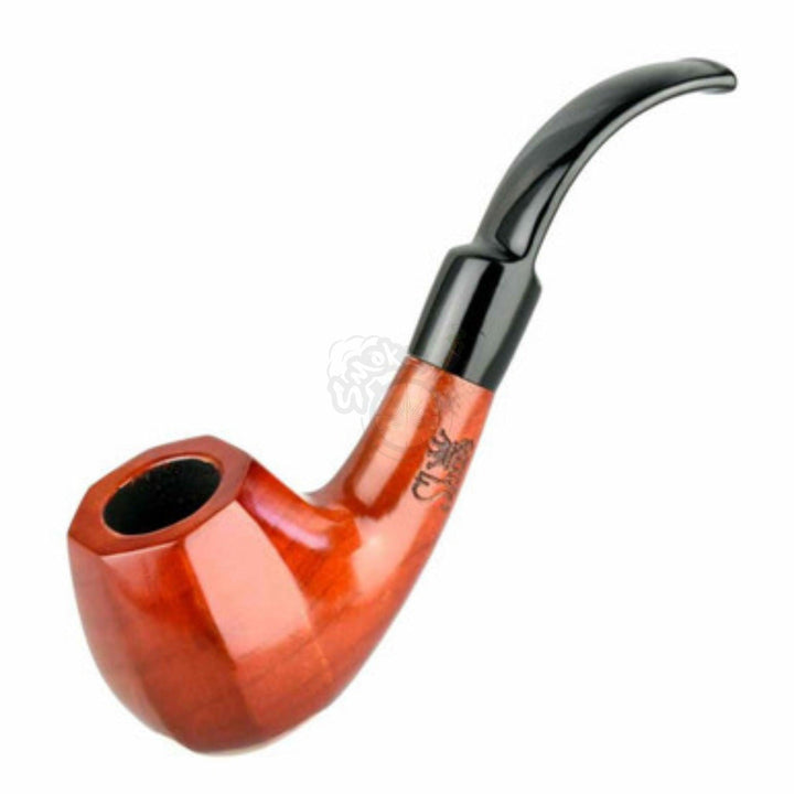 5.5" Bent Octagon Brandy Cherry Wood Shire Pipe (PP1837) - SmokeTime