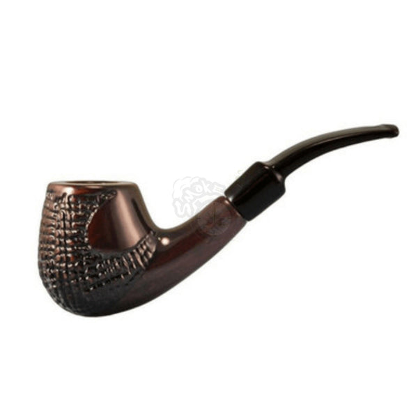 5.5" Engraved Brandy Rosewood Shire Pipe (PP335) - SmokeTime
