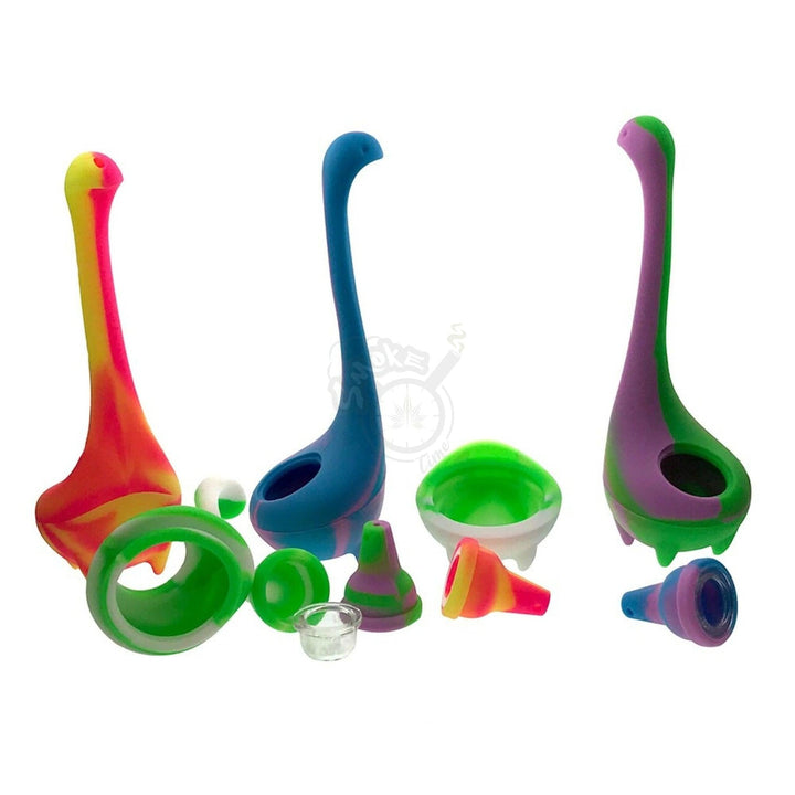 7" Silicone Dino Bubbler - SmokeTime