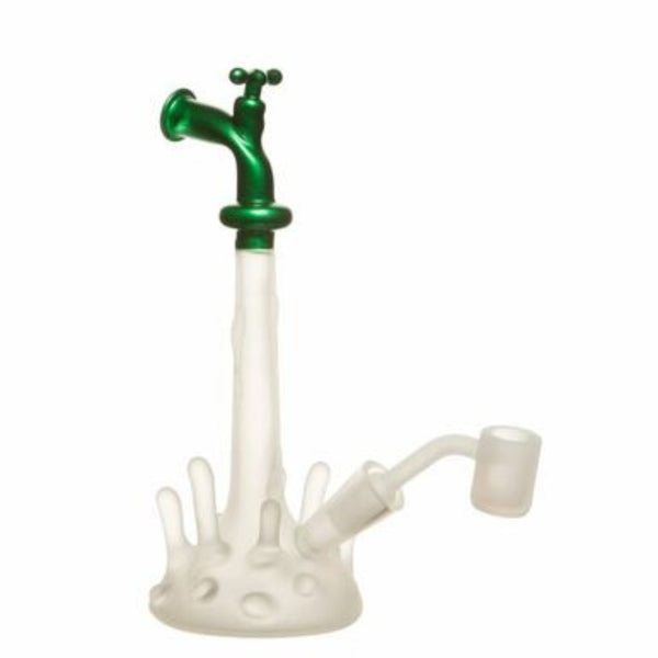 8" Tap Sandblasted Rig w/ Banger - SmokeTime